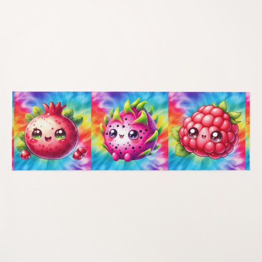 Stropdas-Dye Happy Dragon Fruit Yogamat (Voorkant (horizontaal))