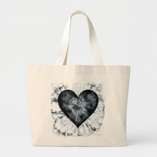Stropdas-Dye Heart Canvas tas met verborgen boodsc (Voorkant)