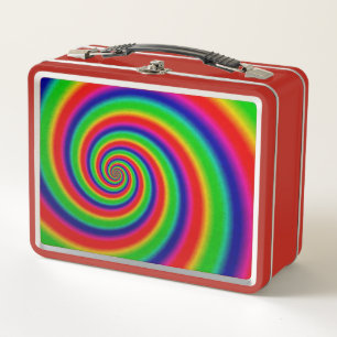 STROPDAS-DYE hippie jaren '60 metalen lunchbox