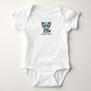Stropdas-Dye Kitty Cat Zegt Hou Van Mij Romper