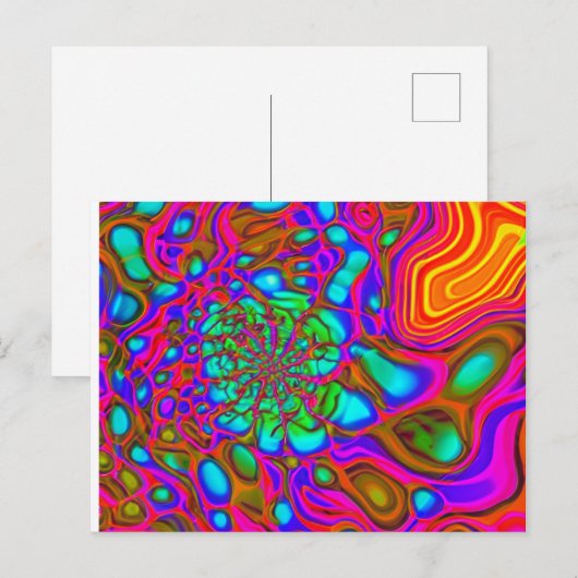 Stropdas-Dye kleur Splash Briefkaart (Voorkant / Achterkant)