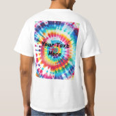 Stropdas-Dye Kleurrijk Voeg Jouw tekst toe T-shirt (Achterkant)