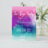 Stropdas-Dye kleurrijke verjaardagsfeestje Kaart (Staand voorkant)