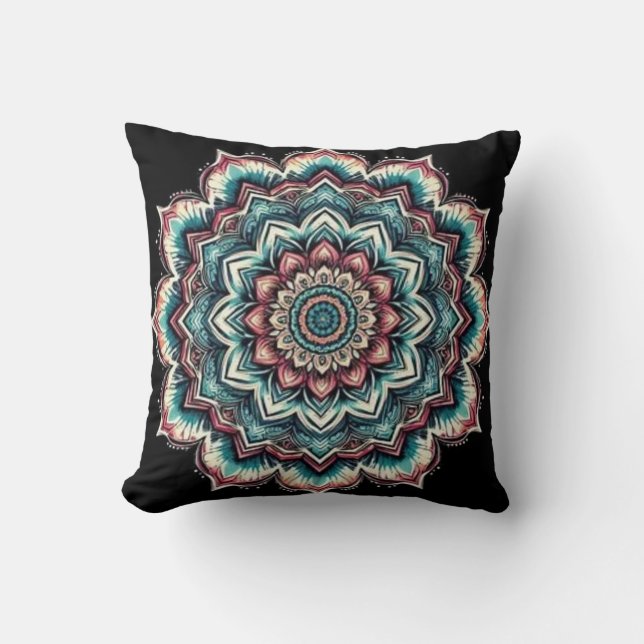 Stropdas-Dye Mandala Sierkussen (Voorkant)