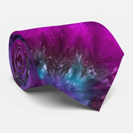 Stropdas-Dye Mannen Stropdas in Purples, Blauwen,  (Opgerold)