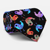 Stropdas-Dye Multicolor Birds Stropdas (Opgerold)