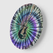 Stropdas-Dye Musici Electric Guitar Clock + Nummer Grote Klok (Hoek)