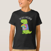 Stropdas-dye-nosaur Funny Dinosaur Pun Dark BG T-shirt (Voorkant)