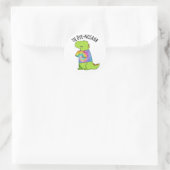 Stropdas-dye-nosaur Funny Dinosaur Pun Ronde Sticker (Tas)