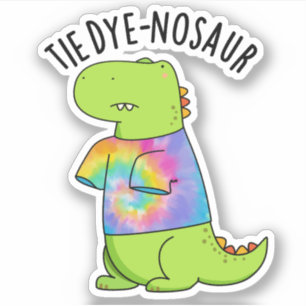 Stropdas-dye-nosaur Funny Dinosaur Pun Sticker