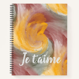 Stropdas-Dye Oranje Groene Painterly Waterverf in  Notitieboek