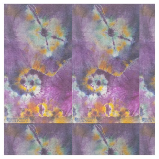 Stropdas-Dye Paars en Pansies #1 stof (Close Up)