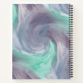 Stropdas-Dye Paarse Green Painterly Waterverf in L Notitieboek (Achterkant)