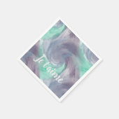 Stropdas-Dye Paarse Green Painterly Waterverf in L Servet (Hoek)