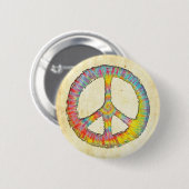 Stropdas-Dye Peace 713 Ronde Button 5,7 Cm (Voorkant /achterkant)