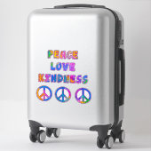 Stropdas-Dye Peace and Love Retro Sticker Blad (Koffer)