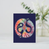 Stropdas-Dye Peace-pil Briefkaart (Staand voorkant)