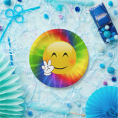 Stropdas-Dye Peace Sign Emoji Papieren Bordje (Feest)