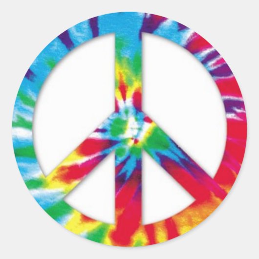 Stropdas-Dye Peace Stickers (Voorkant)