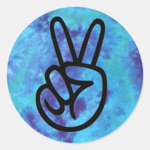 Stropdas-Dye Peace Stickers