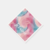 Stropdas-Dye Pink en Blue Painterly Waterverf in L Servet (Hoek)