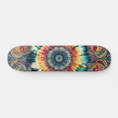 Stropdas-Dye Psychedelic Circles Skateboard (Horizontaal)