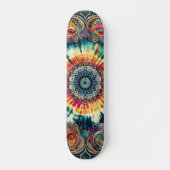 Stropdas-Dye Psychedelic Circles Skateboard (Voorkant)