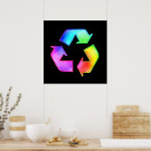 Stropdas-Dye Recycling Symbol Poster (Keuken)