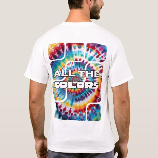 Stropdas-Dye Retro Funky Times T-shirt (Achterkant)