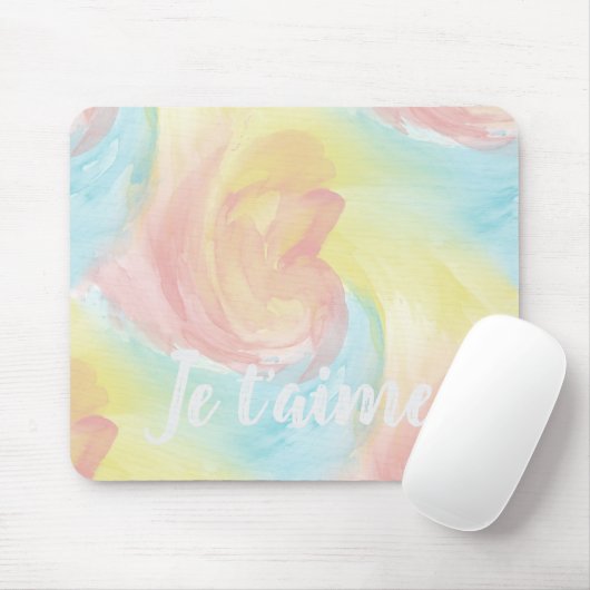 Stropdas-Dye Retro Pastel Painterly Waterverf in L Muismat (Met muis)