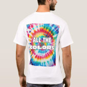 Stropdas-Dye Retro Regenboog Kleuren T-shirt (Achterkant)