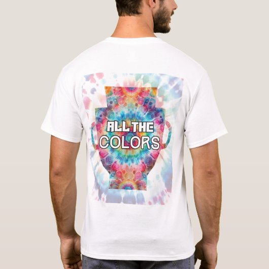 Stropdas-Dye Retro Trophy Design T-shirt (Achterkant)