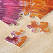 Stropdas-Dye Roze en Sinaasappel Swirl Legpuzzel (Zijkant)