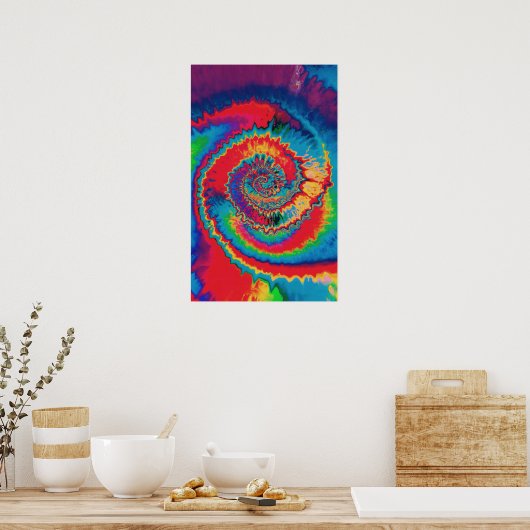 Stropdas-Dye Spiral Poster (Keuken)