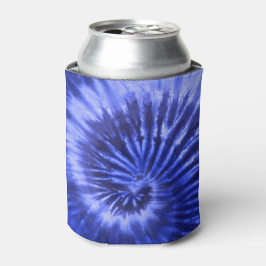 Stropdas-Dye Spiral Swirl - Blauw Blikjeskoeler (Blikje Voorkant)