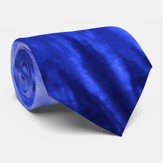 Stropdas-Dye Spiral Swirl - Blauw Stropdas (Opgerold)