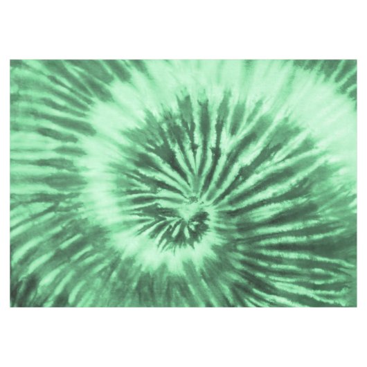 Stropdas-Dye Spiral Swirl - Groen Tafelkleed (Voorkant (Horizontaal))