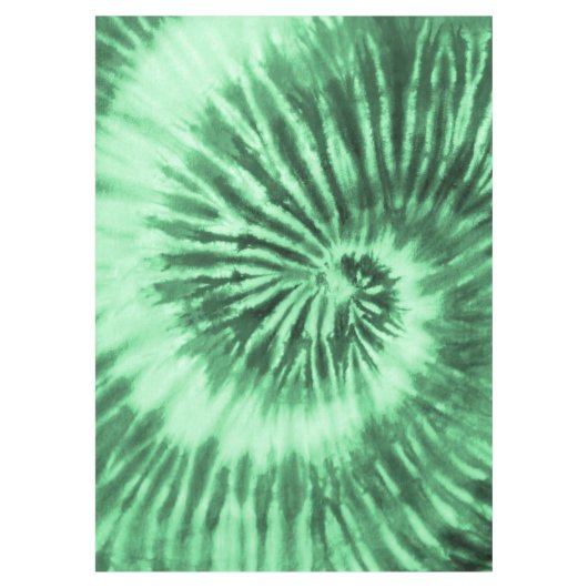 Stropdas-Dye Spiral Swirl - Groen Tafelkleed (Voorkant)