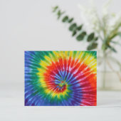 Stropdas-Dye Spiral Swirl - Regenboog Briefkaart (Staand voorkant)