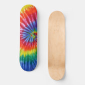Stropdas-Dye Spiral Swirl - Regenboog Persoonlijk Skateboard (Voorkant)