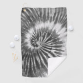Stropdas-Dye Spiral Swirl - Zwart Golfhanddoek (Insitu)