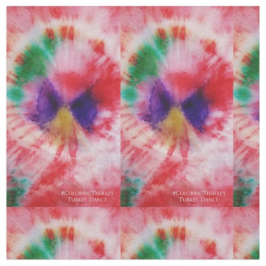 Stropdas-Dye Turkey Dancer fabric Stof (Close Up)