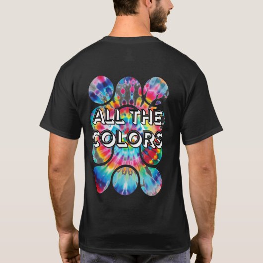 Stropdas-Dye Twist van Kleur Retro Stijl T-shirt (Achterkant)