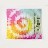 Stropdas-Dye Verjaardagsfeest Rainbow Hippie Achte Wandkleed (Voorkant (horizontaal))