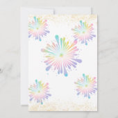 Stropdas-Dye Verjaardagsuitnodiging Gouden Uitnodi Kaart (Achterkant)