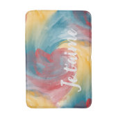 Stropdas-Dye Vette kleuren Painterly Waterverf in  Badmat (Voorkant Verticaal)