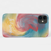 Stropdas-Dye Vette kleuren Painterly Waterverf in  Case-Mate iPhone Case (Achterkant (horizontaal))