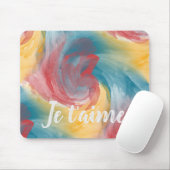 Stropdas-Dye Vette kleuren Painterly Waterverf in Muismat (Met muis)