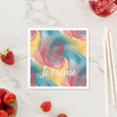 Stropdas-Dye Vette kleuren Painterly Waterverf in Servet (Insitu)