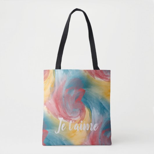 Stropdas-Dye Vette kleuren Painterly Waterverf in  Tote Bag (Voorkant)